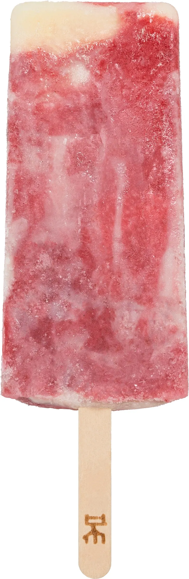 Paleta cremosa de Veteado de Mora IKE, artesanal, con palito de madera marcado